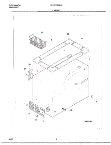 04 - Cabinet parts for Frigidaire Freezer CFC07M4HW0 from AppliancePartsPros.com