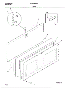 02 - Door parts for Frigidaire Freezer MFC25M4GW2 from AppliancePartsPros.com