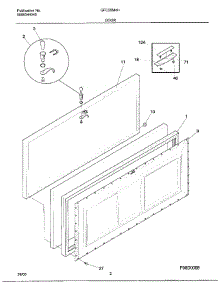 02 - Door parts for Frigidaire Freezer GFC25M4HW1 from AppliancePartsPros.com