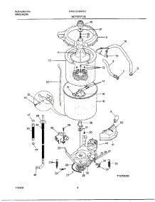 04 - Wshr Mtr,Hose parts for Frigidaire Washer FWSC235RFS3 from AppliancePartsPros.com