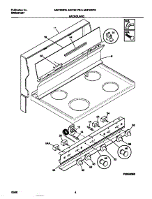 03 - Backguard parts for Frigidaire Range MEF302PBDD from AppliancePartsPros.com