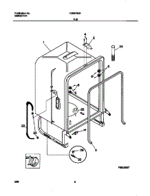 04 - Tub parts for Frigidaire Dishwasher FDB679GFC4 from AppliancePartsPros.com