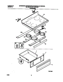 04 - Top / Drawer parts for Frigidaire Range MEF365CGSA from AppliancePartsPros.com