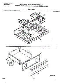 05 - Top / Drawer parts for Frigidaire Range MGF354CGSB from AppliancePartsPros.com