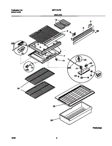 04 - Shelves parts for Frigidaire Refrigerator MRT15CPEW6 from AppliancePartsPros.com