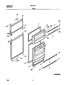 02 - Door parts for Frigidaire Refrigerator MRT15CPEW8 from AppliancePartsPros.com