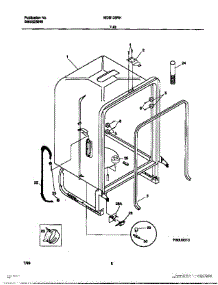 04 - Tub parts for Frigidaire Dishwasher MDB125RHB0 from AppliancePartsPros.com