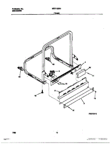 06 - Frame parts for Frigidaire Dishwasher MDB125RHB0 from AppliancePartsPros.com