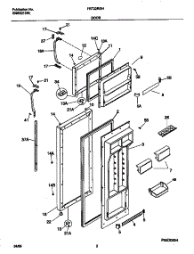 02 - Doors parts for Frigidaire Refrigerator FRT22RGHW0 from AppliancePartsPros.com