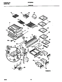 04 - Shelves parts for Frigidaire Refrigerator FRT22RGHW0 from AppliancePartsPros.com
