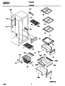 05 - Shelves parts for Frigidaire Refrigerator FRS22ZRHW0 from AppliancePartsPros.com