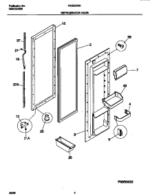 03 - Ref Door parts for Frigidaire Refrigerator FRS22ZRHW0 from AppliancePartsPros.com