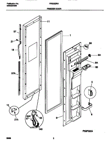 02 - Frz Door parts for Frigidaire Refrigerator FRS22ZRHW0 from AppliancePartsPros.com