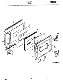 04 - Door parts for Frigidaire Oven FEB702CESF from AppliancePartsPros.com
