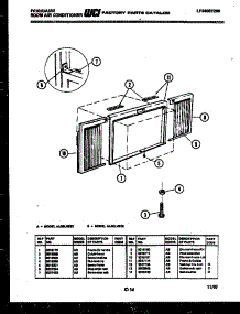 08 - Window Mounting Parts parts for Frigidaire Air Conditioner A08LH5E1 from AppliancePartsPros.com