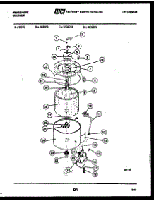 05 - Tub Detail parts for Frigidaire Washer WC8DW3 from AppliancePartsPros.com