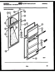 02 - Door Parts parts for Frigidaire Refrigerator GTN140WG2 from AppliancePartsPros.com
