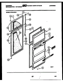 02 - Door Parts parts for Frigidaire Refrigerator GTN140WG1 from AppliancePartsPros.com