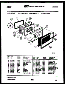02 - Door Parts parts for Frigidaire Range 31-3978-66-03 from AppliancePartsPros.com
