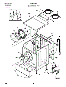 03 - Cabinet,Door & Top parts for Frigidaire Washer 41739012890 from AppliancePartsPros.com