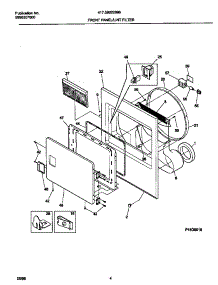 03 - Front Panel / Lint Filter parts for Frigidaire Dryer 41759022890 from AppliancePartsPros.com