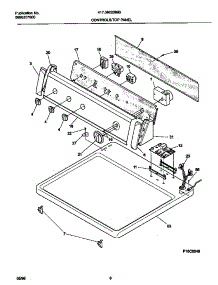 04 - Controls / Top Panel parts for Frigidaire Dryer 41759022890 from AppliancePartsPros.com