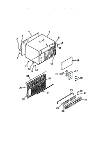29 - Cabinet, Front (`B` Cabinet Models) parts for Frigidaire Air Conditioner A2438DD2 from AppliancePartsPros.com