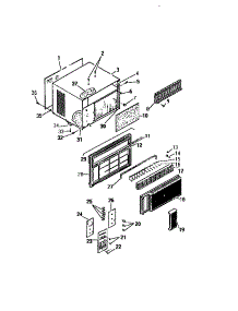 15 - Cabinet Front (`Cc` Cabinet Models) parts for Frigidaire Air Conditioner A7LECUD2 from AppliancePartsPros.com