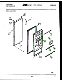 02 - Door Parts parts for Frigidaire Refrigerator AMS140WKW1 from AppliancePartsPros.com