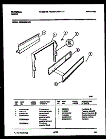 03 - Backguard parts for Frigidaire Range CE301SP2L01 from AppliancePartsPros.com