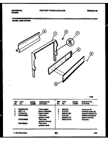 03 - Backguard parts for Frigidaire Range CE301SP2W01 from AppliancePartsPros.com