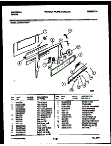 02 - Backguard parts for Frigidaire Range CE303VP2W01-66 from AppliancePartsPros.com