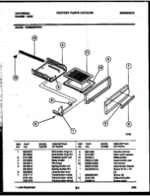 05 - Broiler Drawer Parts parts for Frigidaire Range CG300SP2WD01 from AppliancePartsPros.com