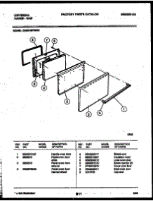 05 - Door Parts parts for Frigidaire Range CG301SP2WD01 from AppliancePartsPros.com