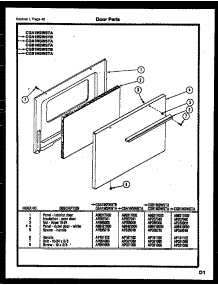 27 - Door Parts parts for Frigidaire Range CGC4M5WSTC from AppliancePartsPros.com