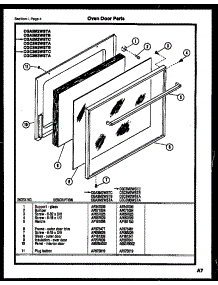03 - Oven Door Parts parts for Frigidaire Range CGD2M5WSTA from AppliancePartsPros.com