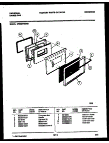 05 - Door Parts parts for Frigidaire Range CP303VP2J01 from AppliancePartsPros.com