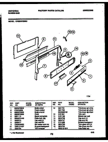 02 - Backguard parts for Frigidaire Range CP303VP2W01 from AppliancePartsPros.com