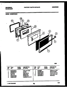 05 - Door Parts parts for Frigidaire Range CP303VP2W01 from AppliancePartsPros.com