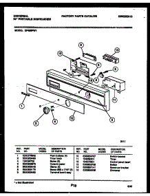 02 - Console And Control Parts parts for Frigidaire Dishwasher DP400PW1 from AppliancePartsPros.com