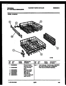 09 - Racks And Trays parts for Frigidaire Dishwasher DP400PW1 from AppliancePartsPros.com