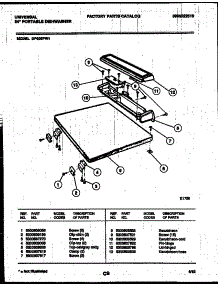 08 - Top Parts parts for Frigidaire Dishwasher DP400PWD1 from AppliancePartsPros.com