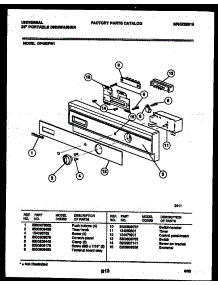 02 - Console And Control Parts parts for Frigidaire Dishwasher DP400PWW1 from AppliancePartsPros.com