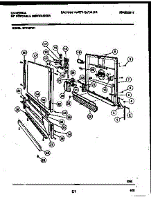 04 - Door Parts parts for Frigidaire Dishwasher DP400PWW1 from AppliancePartsPros.com