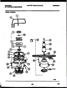 06 - Motor Pump Parts parts for Frigidaire Dishwasher DP400PWW1 from AppliancePartsPros.com