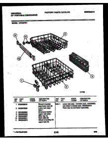 09 - Racks And Trays parts for Frigidaire Dishwasher DP400PWW1 from AppliancePartsPros.com