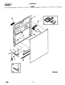 03 - Door parts for Frigidaire Dishwasher FD1870CHS0 from AppliancePartsPros.com