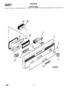 02 - Control Panel parts for Frigidaire Dishwasher FDB345CHS0 from AppliancePartsPros.com