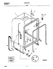 04 - Tub parts for Frigidaire Dishwasher FDB345CHS0 from AppliancePartsPros.com