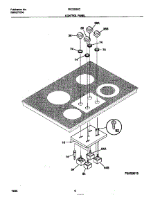 02 - Control Panel parts for Frigidaire Cooktop FEC3X9XCT2 from AppliancePartsPros.com